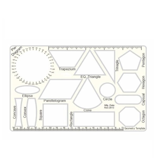 geometric template with 16 basic shapes